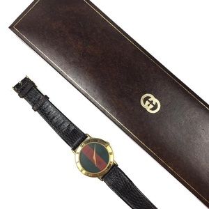 Gucci Watch With Gold Bezel